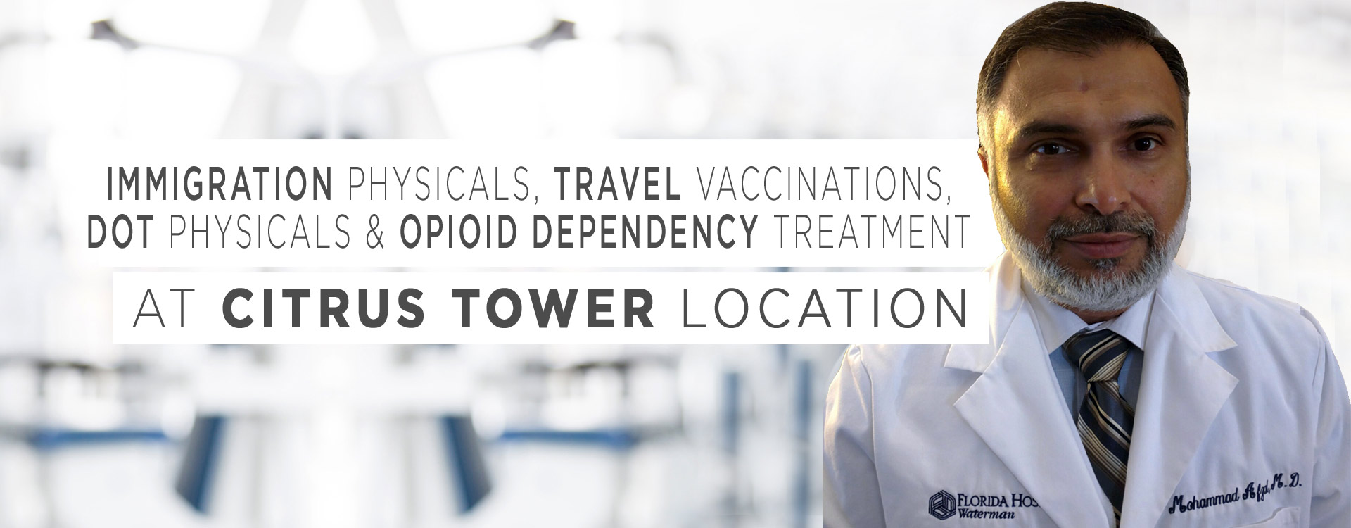 immigration physicals, travel vaccinations, DOT physicals